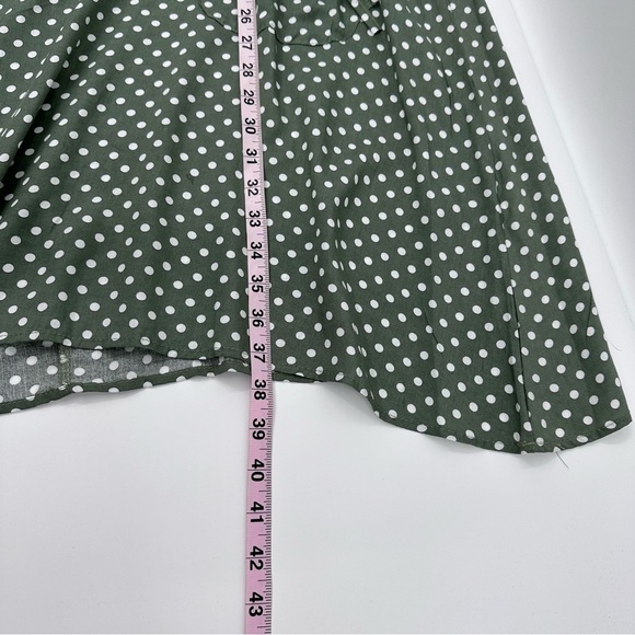 Cellabie Dress Women 3XL NEW Green Polka Dot Sleeveless Rayon Pockets Round Neck - Picture 10 of 10